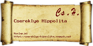 Csereklye Hippolita névjegykártya